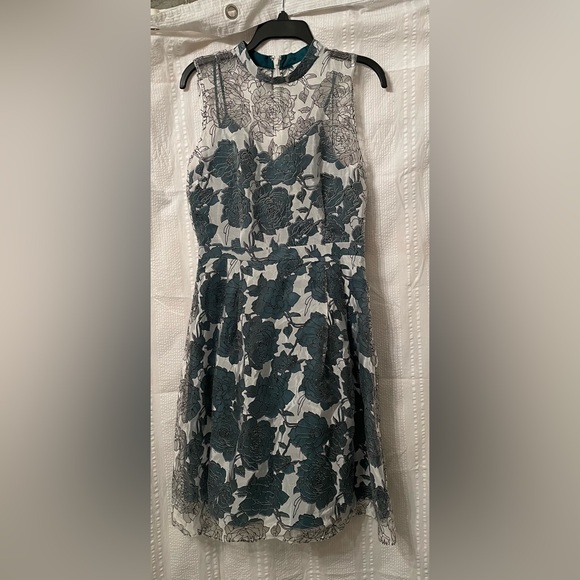Lace & Mesh Dresses & Skirts - Lace & Mesh dress size medium green and white lined